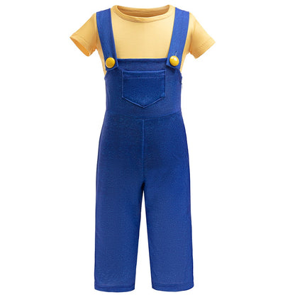 Children's Summer Sets Cosplay Clothing Strap Set Birthday Costumes Stage Performance Costume Boys Movie Theme Party Clothing