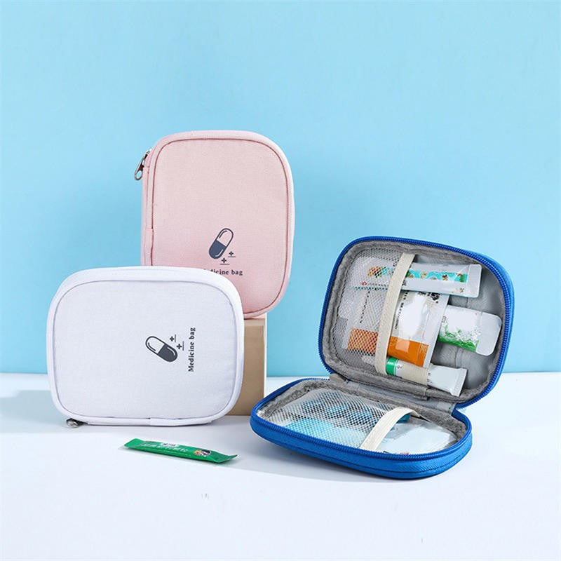 Portable First Aid Medical Kit Travel Outdoor Camping Emergency Medicine Storage Bag Travel Mini  Pouch Organizer Pill Case