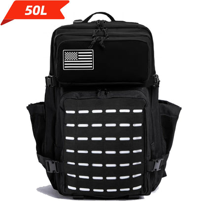 Mochila Tática 25L/50L Caça MOLLE Bolsa GYM Para Homens EDC Caminhada Ao Ar Livre Com 2 Porta-Garrafas