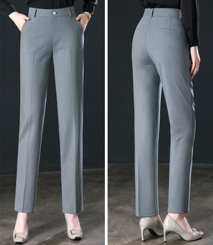 New Autumn Women's Suit Pants, Black Gray Khaki Pantalones Spring Female Slim Trousers, Asian Size 26 27 28 29 30 31 32 33