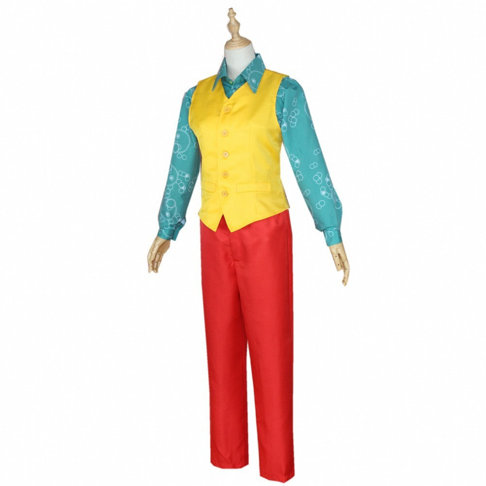 Costume de Cosplay du Film Joker, Joaquin Phoenix, Arthur Fleck, Clown Rouge Trempé, Perruque Verte, Ensemble Uniforme Personnal