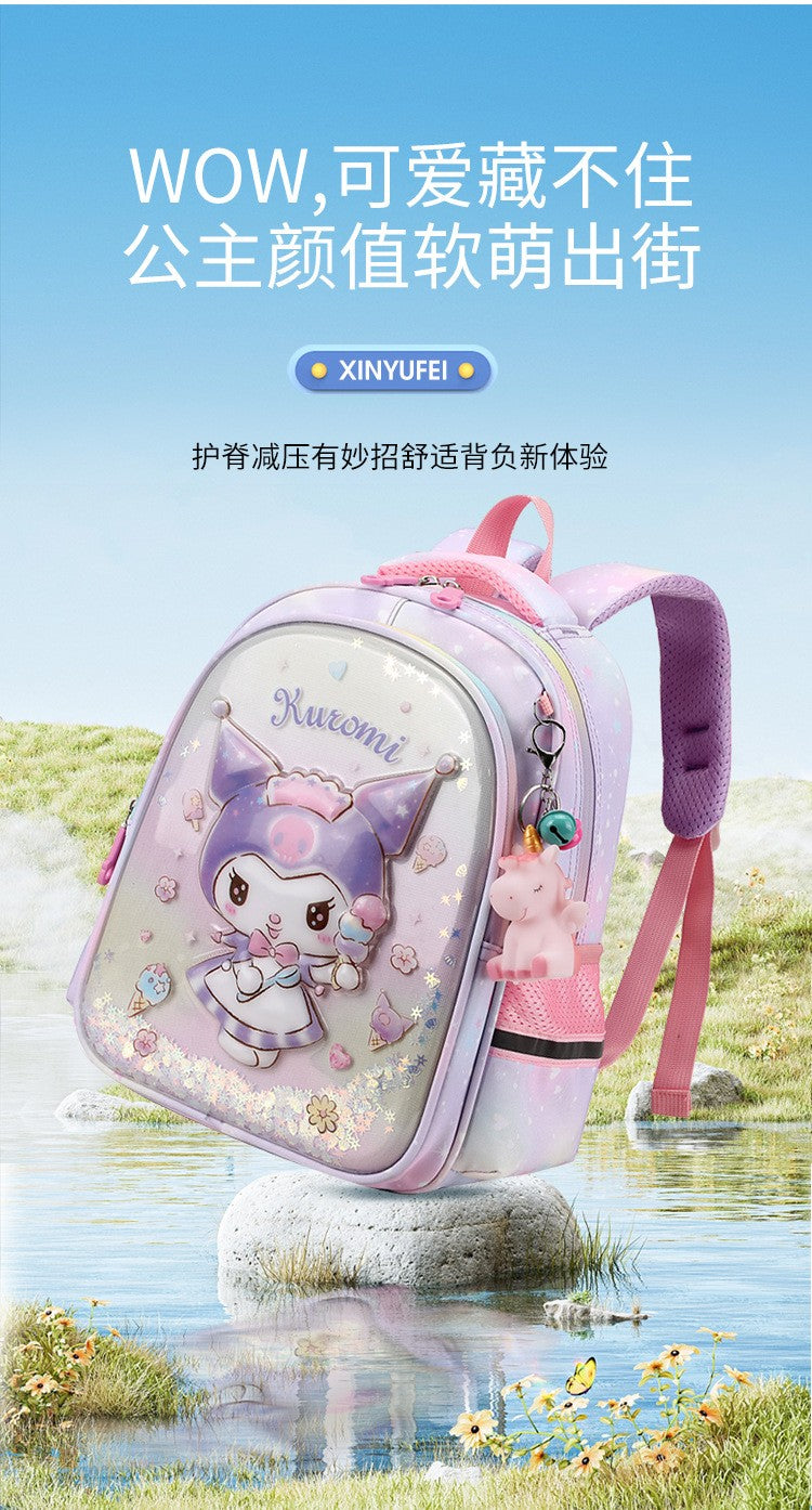 Mochila escolar de unicórnio para estudantes do ensino fundamental, mochila fofa e leve para crianças do 1º ao 5º ano, mochila de grande capacidade