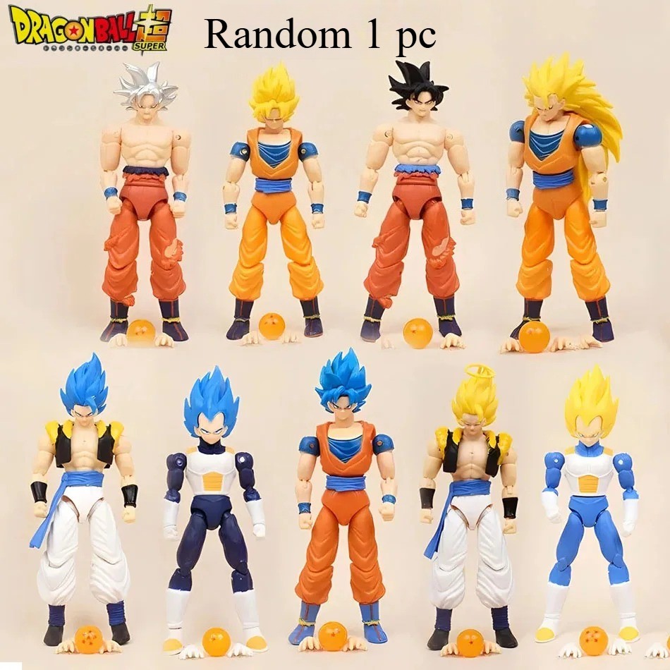 3 estilos Dragon Ball Z Goku Vegeta SHF Super Saiyan Anime Boneco Articulado Boneco Transformável Modelo Colecionável Brinquedo Presente