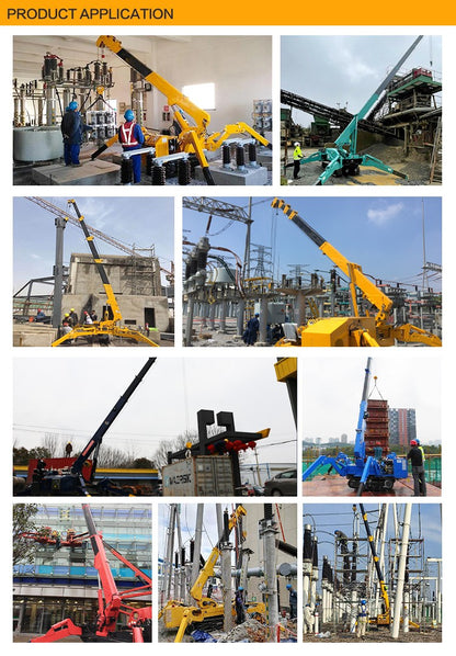 Guindaste Aranha de Trabalho Aéreo Personalizado, Guindaste Hidráulico Portátil de 8 Toneladas para Construção de Armazéns, Equipamento de Elevação, Mini Guindastes de Içamento
