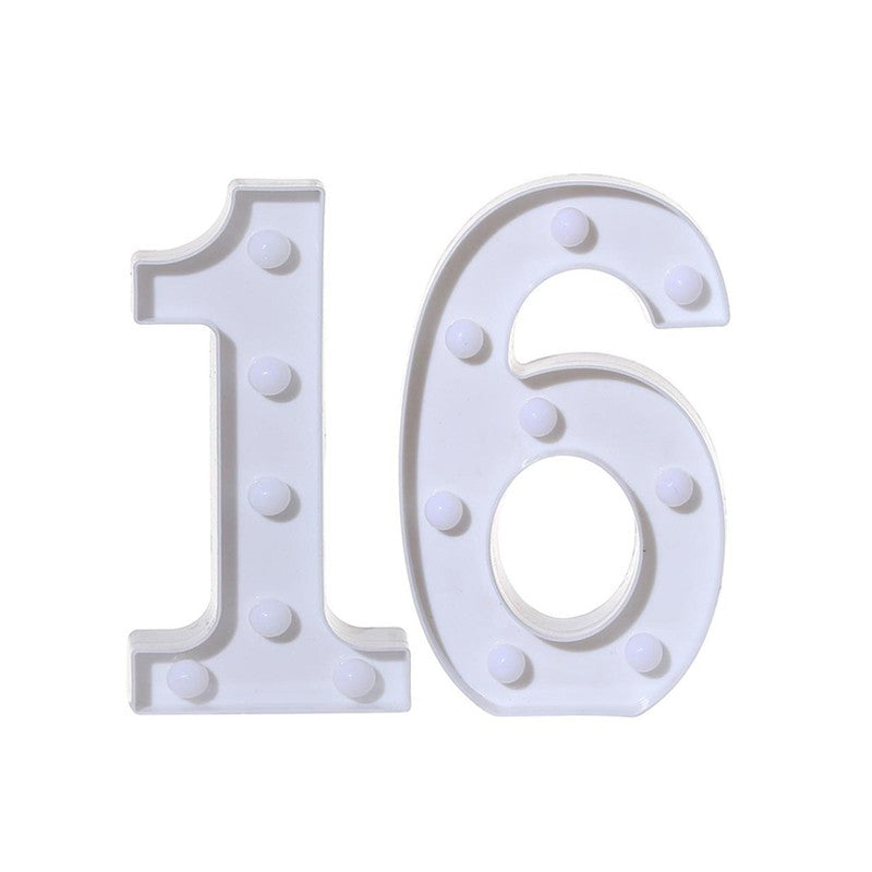 2Pcs Number 16 18 21 30 Led Light String Happy Birthday Party Decoration Wedding Anniversary Adult Birthday Party Gift Light Led