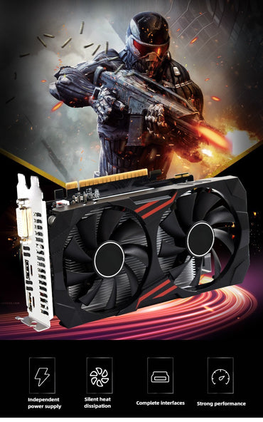 Placa de Vídeo para Jogos GTX 1050 Ti 4GB GDDR5 128Bit PCIe 3.0, HDMI/DP/DVI, DirectX 12 para Jogos em 1080p e Multitarefas