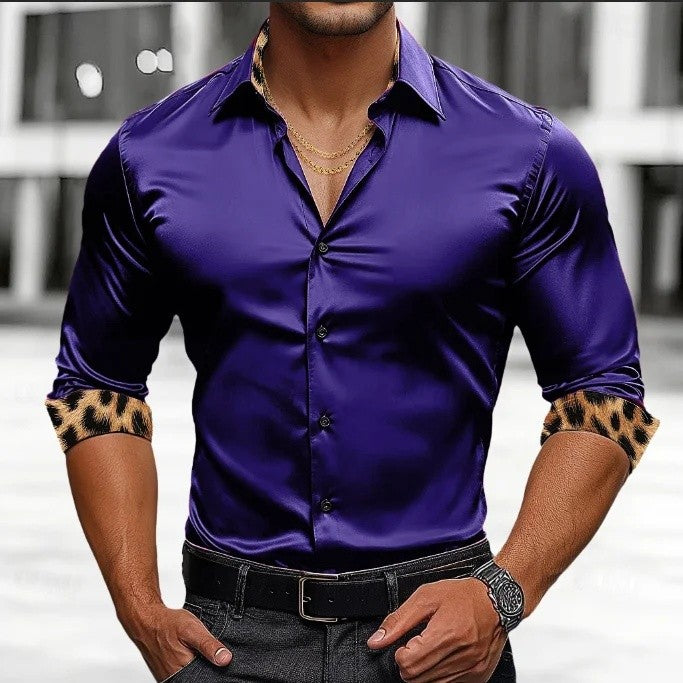 Spring summer Autumn Winter formal men's long-sleeved shirt Luxury wrinkle-proof non-ironing solid color business casual bu