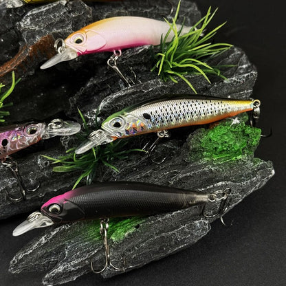 Isca de Pesca Suspend UV Minnow 5g 63mm Rozante 63SP Jerkbait Isca para Truta Baixo Água Salgada Twitch Jerk Retrieve Isca Artificial Rígida