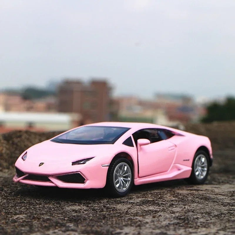 1:36 Lamborghini Huracan LP610-4 Super Sport Toy Car RMZ City Diecast Metal Miniature Model Pull Back Collection Gift For Boy