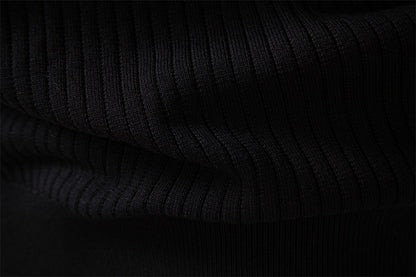 AIOPESON Button Placket Polo Shirt Men Ribbed Stripe Long Sleeve Contemporary Fit Minimalist Autumn Winter Premium Business Top