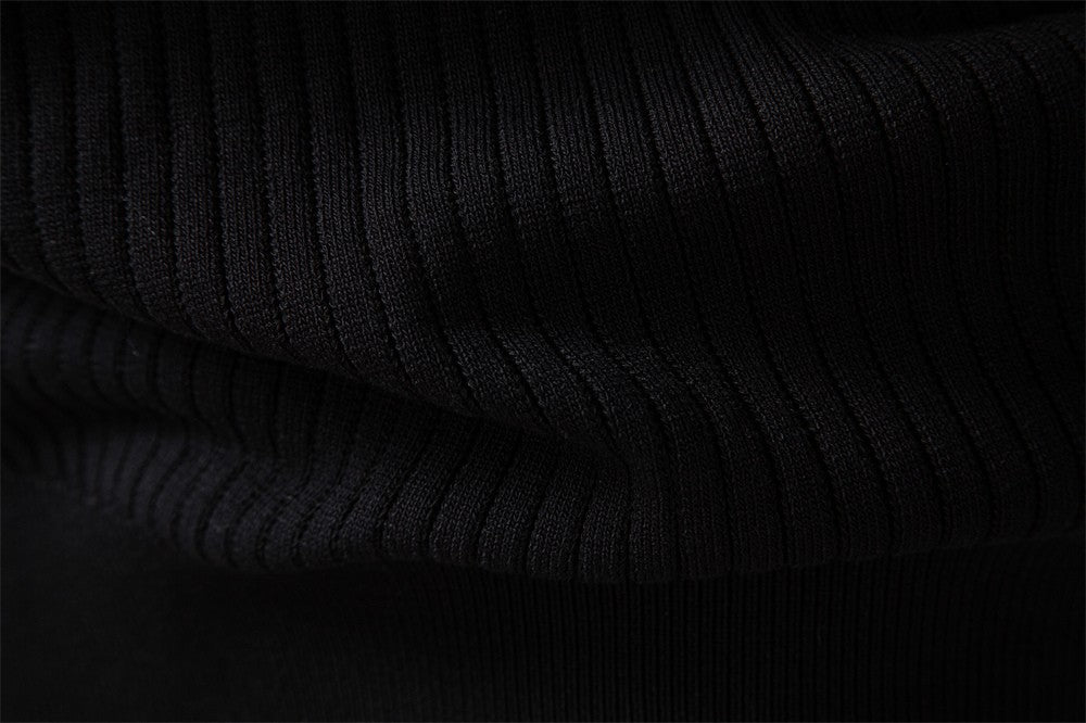 AIOPESON Men's Long Sleeve T-shirt Fall Winter Fashion Knit Slim Fit Polo Sweater Riibed Henry Collar Sweatershirt for Man