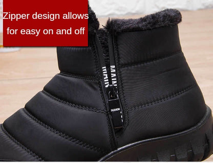 2025 Winter Men Ankle Snow Boot Waterproof Non Slip Shoe for Men Casual Keep Warm Plush Plu Size Couple Footwear Chaussure Homme