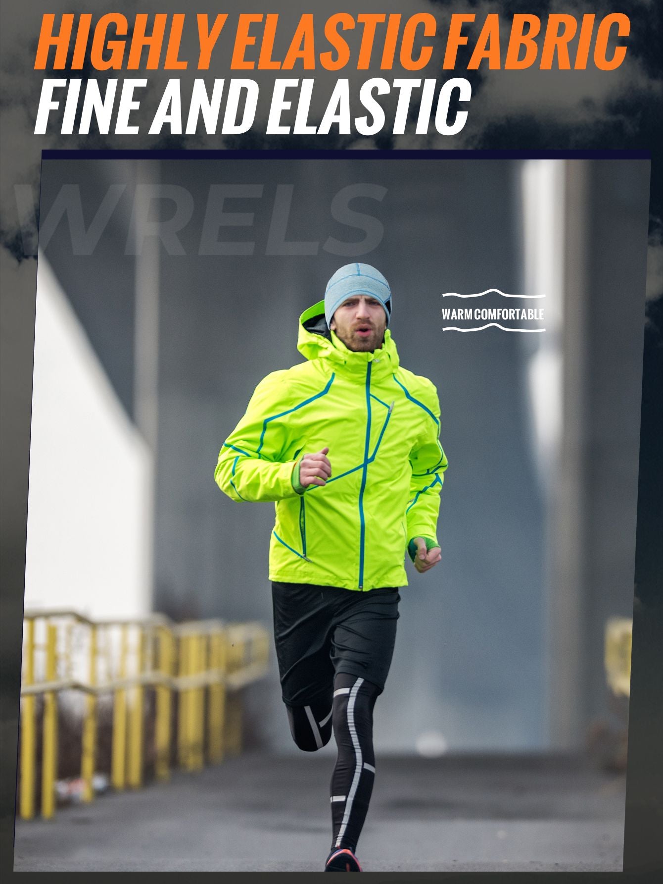 WRELS Warm Beanie Knitted Skull Cap Fashion Winter Hat Thermal Fleece Lined Sports Hat Windproof Sweat Absorbing Sports Hat