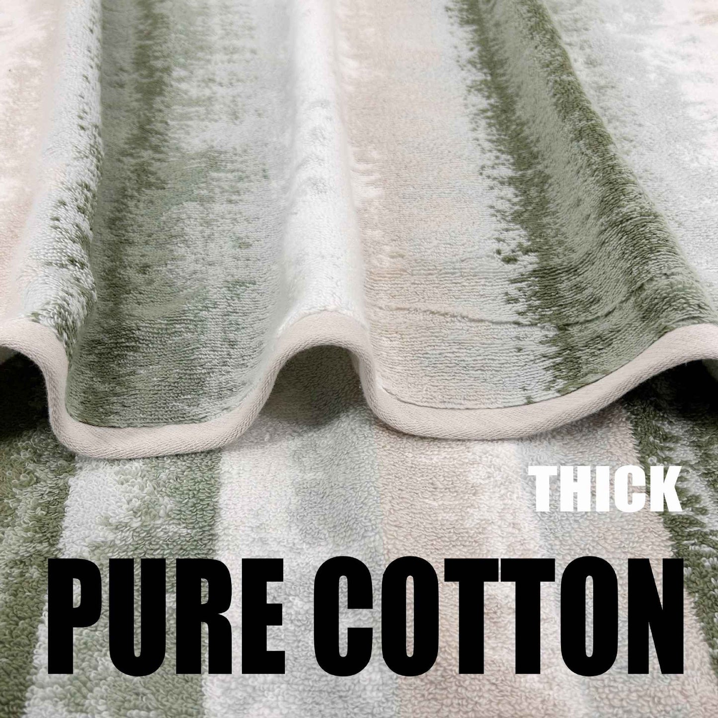 100% Cotton Thicked Gradient Color Bath Towel Yarn-dyed Jacquard Towels Absorbent Soft Beach Towels Bathroom Towel