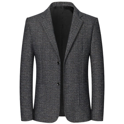 Men's Retro Plaid Suit 2025 High Quality Spring Autumn Leisure Fashion Handsome Business Ironing Top Coat