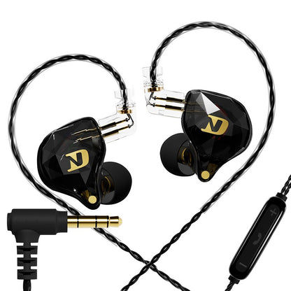 ND NX2 HIFI Earphones Dynamic Stereo Heavy Bass In Ear Monitor Earphone Game Sport Noise Cancelling Headset Detachable Cable