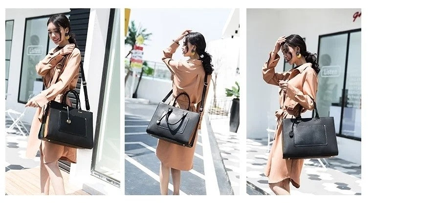 MOTAORA 2025 New Women Handbag Fashion Leather Shoulder Bag Ladies Large Capacity Messenger Bags Laptop Bag For 14" Macbook Air