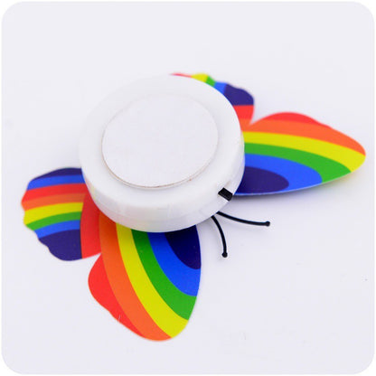 5 Pcs Butterfly Night Light Creative Funny Colorful Glowing Butterfly Light Stickable Flashing LED Lights House Decorative Wall