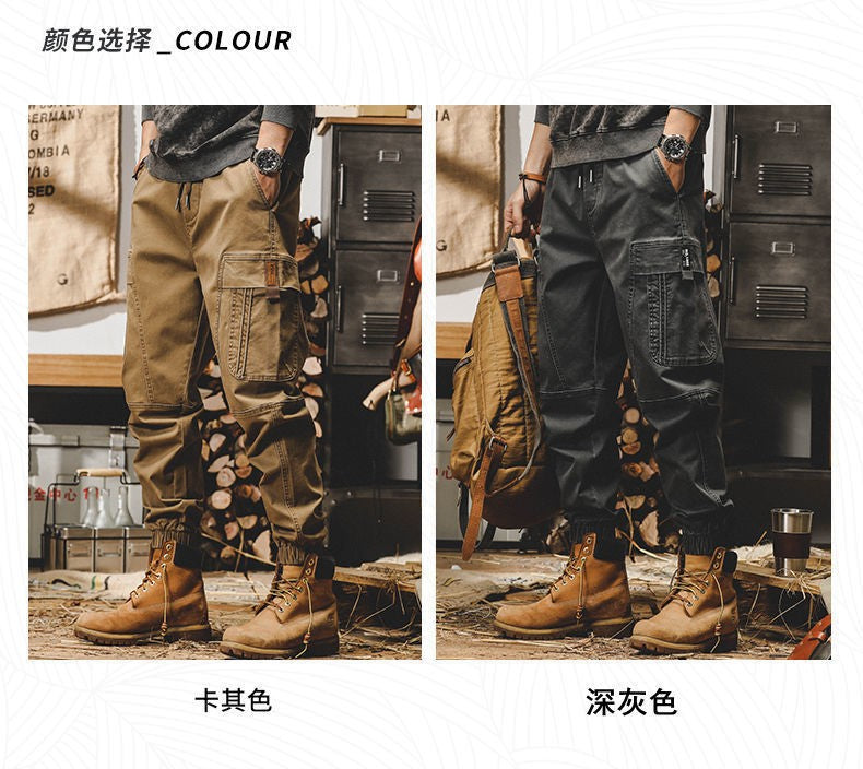Calça Cargo Masculina ARENS Techwear Preta Calça Cargo Masculina Vintage Japonesa Streetwear Hip Hop Bolsos Estilo Safari Casual Solta