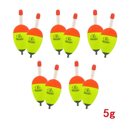 2/10pcs EVA Luminoso Pesca Noite Flutuante Luz Vara Espuma Plástica Bobber Mar Pesca em Rocha Chumbadas Flutuadores Acessórios de Pesca