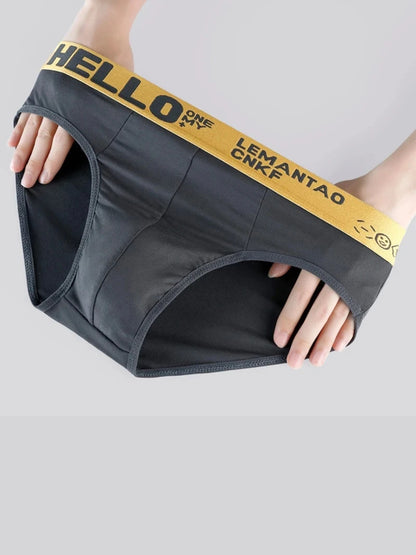 Random 5Pcs/set Men's Briefs Sexy Letter Waist Underwear Casual Comfortable Breathable Briefs Solid Color Underpants Men Panties