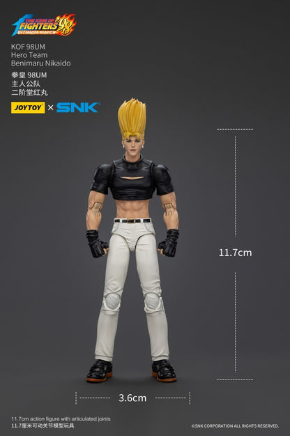 JOYTOY SNK KOF 98UM Hero Team 1/18 Bonecos de Ação Kyo Kusanagi Goro Daimon Modelo Benimaru Nikaido Jogo Anime Presentes de Brinquedo Masculino