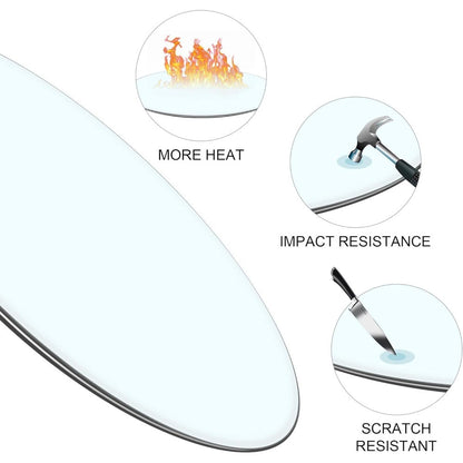 28 Inch Tempered Glass Table Top, 0.26 Inch Thick, Clear Pencil Polished Edge, Suitable for Patio, Dining, Coffee, and Side Tabl