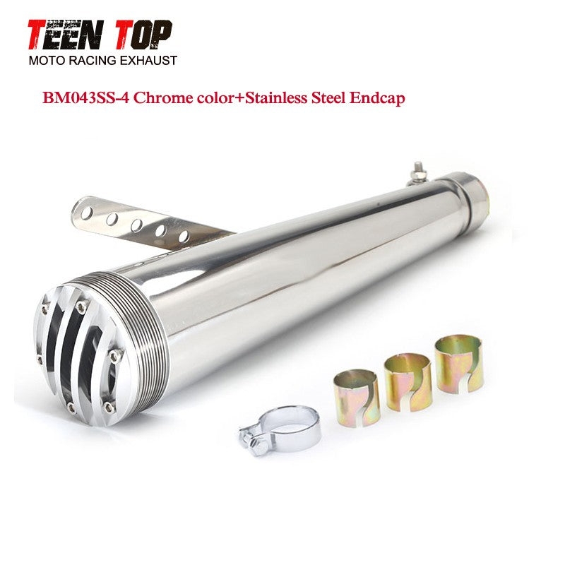 38 40 42 45MM Retro Motorcycle Exhaust Pipe For Harley Honda 125CC 250CC Exhaust Muffler 430mm Punk Racing Tailpipe Escape Moto