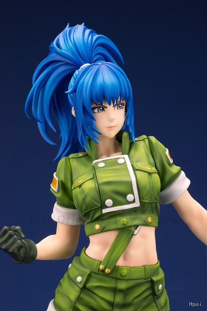 ?Em Stcgk? Original Kotobukiya SNK Série Garota Bonita THE KING OF FIGHTERS '97 Leona Heidern Modelo Estátua Brinquedo