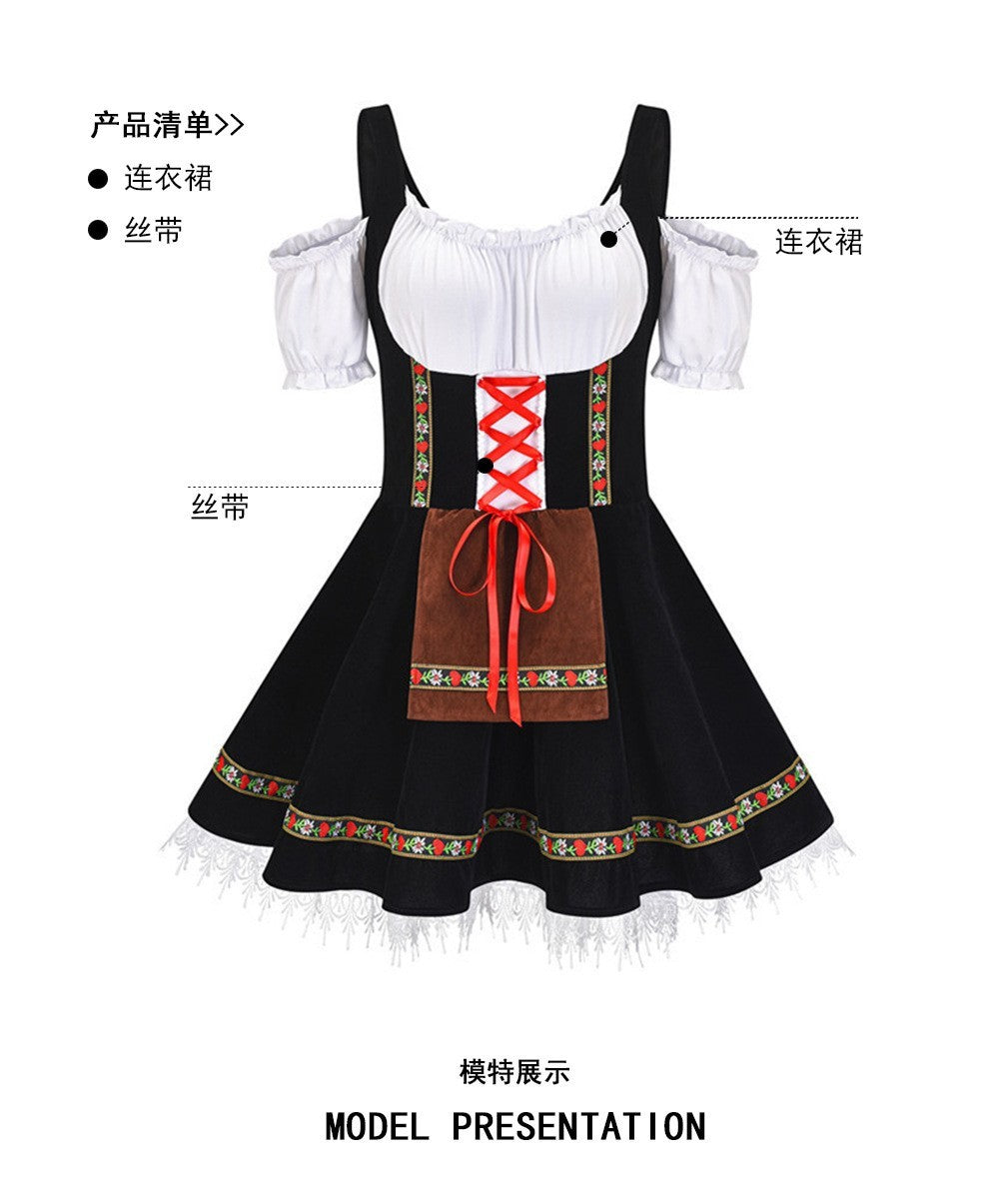 Party Dress Cosplay Dress Costume with Fantasy Theme Elegant Western Masquerade Costume for Women Spring Stage Performance