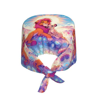 Boné cirúrgico personalizado O Rei Leão, divertido, para homens e mulheres, chapéu de esfoliação, gorro de enfermeira para dentista