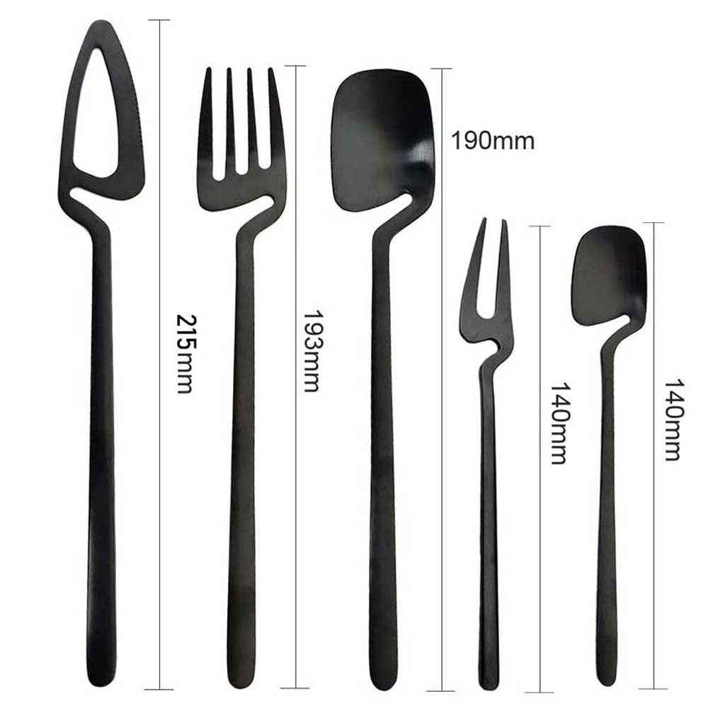 Conjunto de talheres de aço inoxidável fosco com 15 peças, faca, garfo, colher, conjunto de jantar, talheres de cozinha, serviço de prata