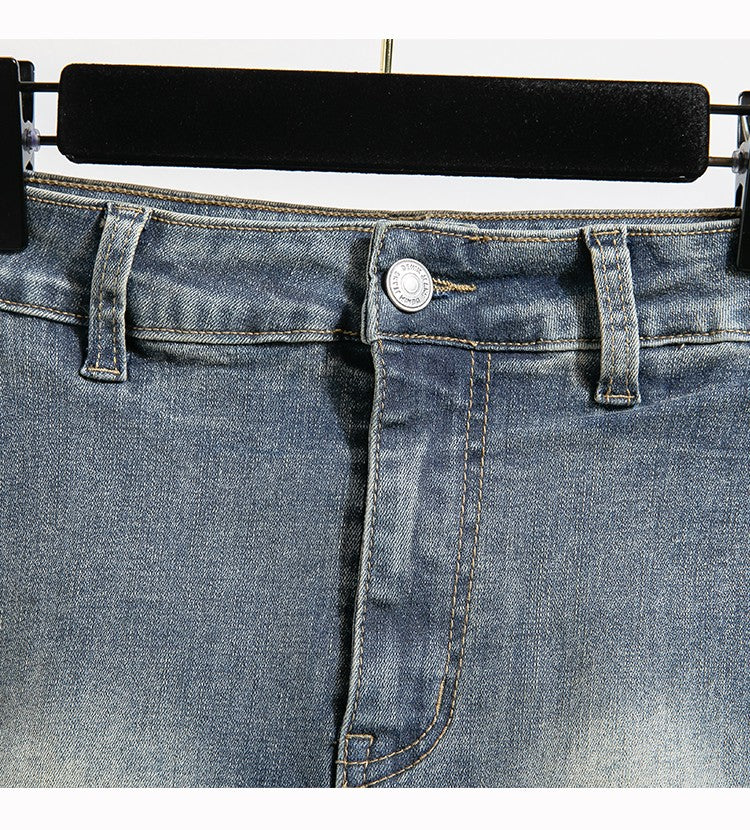 Plus Size Denim Skirt For Women Summer 2024 New High Waisted Mini Blue Jeans Skirts With Lining Korean Fashion Mini Skirt Woman