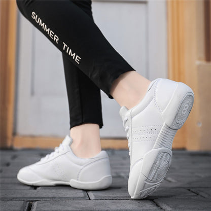 BAXINIER Girls Cheer Shoes for Women White Cheerleading Dance Sneakers Youth Shool Walking Shoes Athletic Training Tennis