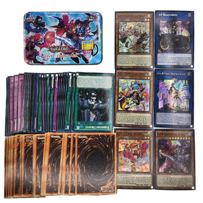 Yu Gi Oh Cards PACK DE DEUS EGÍPCIO Deck de Cartas Inglês TCG Holográfico Dourado Dragão Branco Jogo de Duelo Coleção de Cartas com Caixa de Lata