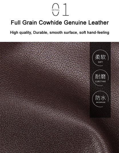 Luxury Genuine Leather Briefcase Men Leather Business Bag 15.6" Laptop Bag 14 Male Office Bag Document File Case Shoulder Bag