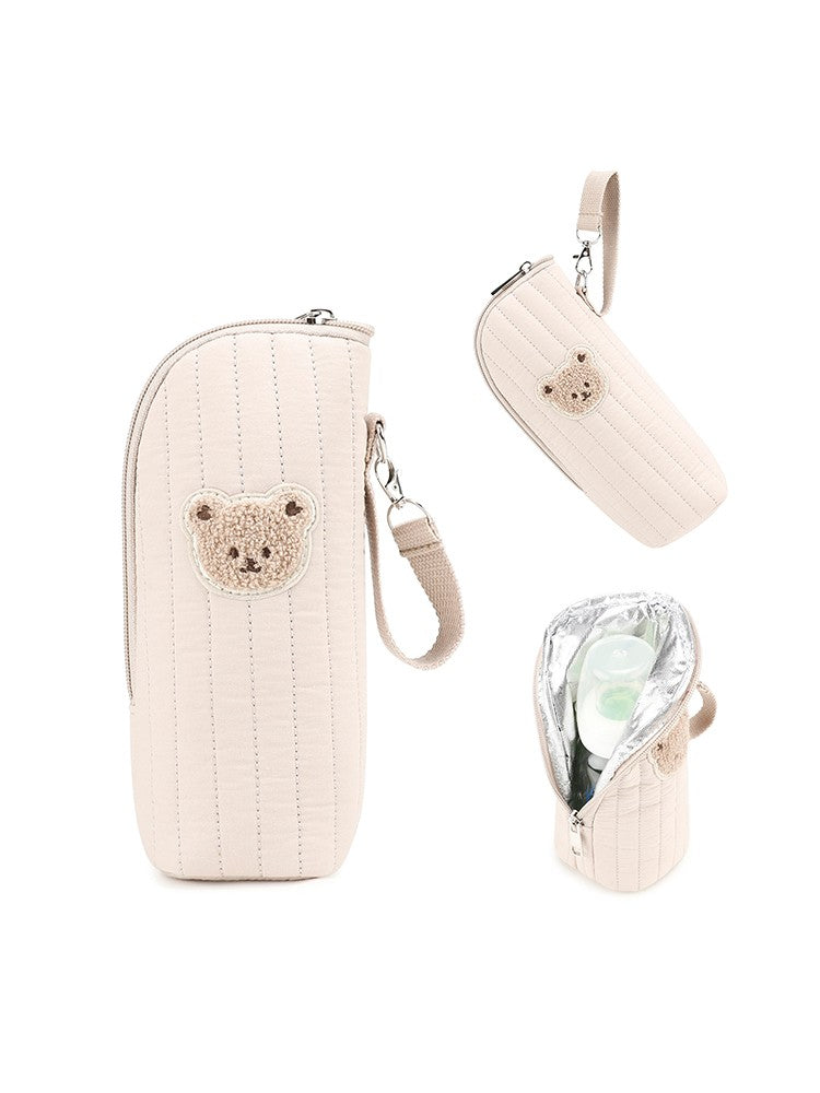 Baby Bottle Warmer Bag Portable Infant Feeding Bottle Aluminum Foil Insulation Outing Stroller Hanging Bag for Storage Cups