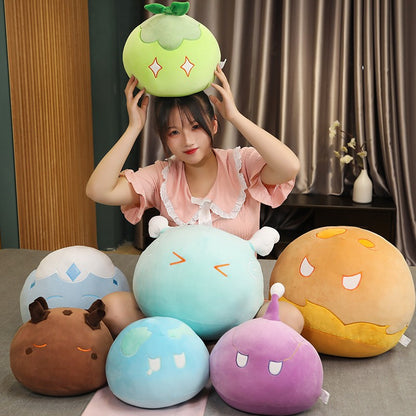 Genshin Slime Plush Throw Pillow Cute Genshin Impact Stuffed Cushio Sofa Decorative Throw Pillow Sleeping Back Cushion Decor