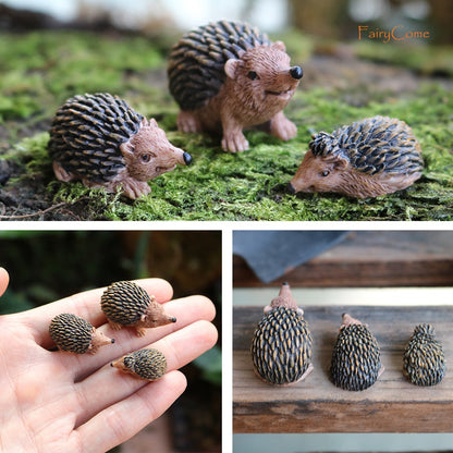 Miniature Fairy Garden Squirrels Set Miniature Forest Animal Figures Figurines Kit Mini Garden Supplies Bonsai Decorations