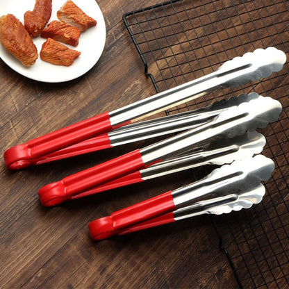 ?CC55?9/12/14inch Stainless Steel Food Clip Kitchen Restaurant Baking Bread Clip Multifunctional Barbecue Clip Steak Clip