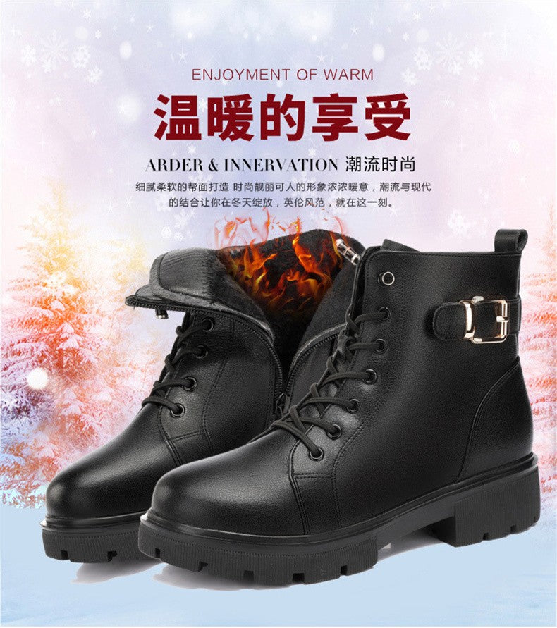 2024 Short Shoes for Women Female Ankle Boots Platform with Laces Combat Lace-up Footwear Chunky Booties Punk Style Leather