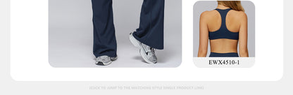 Hearuisavy Sports Set Women Gym H-Back Brushed-Feel Yoga Bra Running Breathable Quick Dry Tight Fitness Top High Waisted Pants