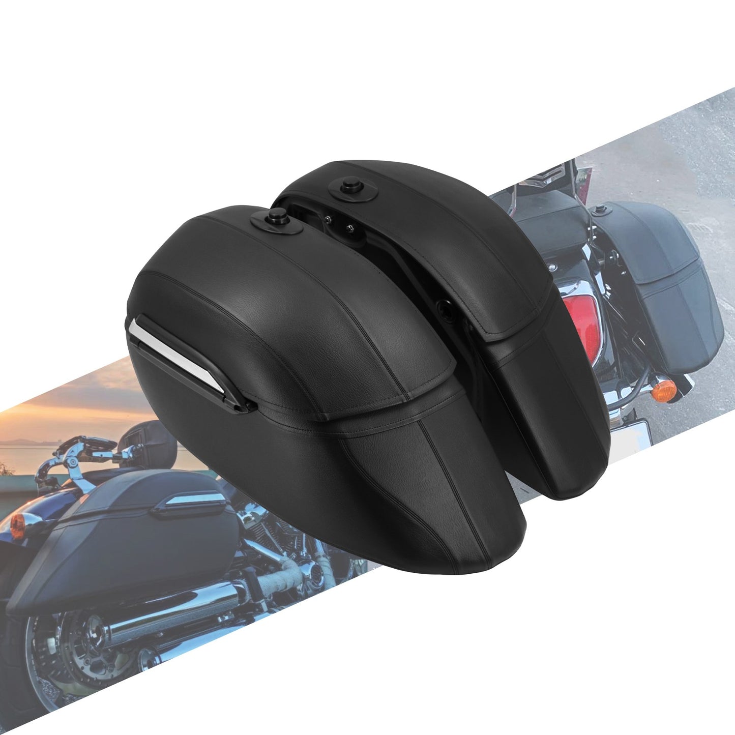 Malas Laterais Rígidas Universais para Motocicleta 42L Baús Clássicos Bagagem de Montagem para Harley para R1200GS R1250GS DS400 Shadow 400 750
