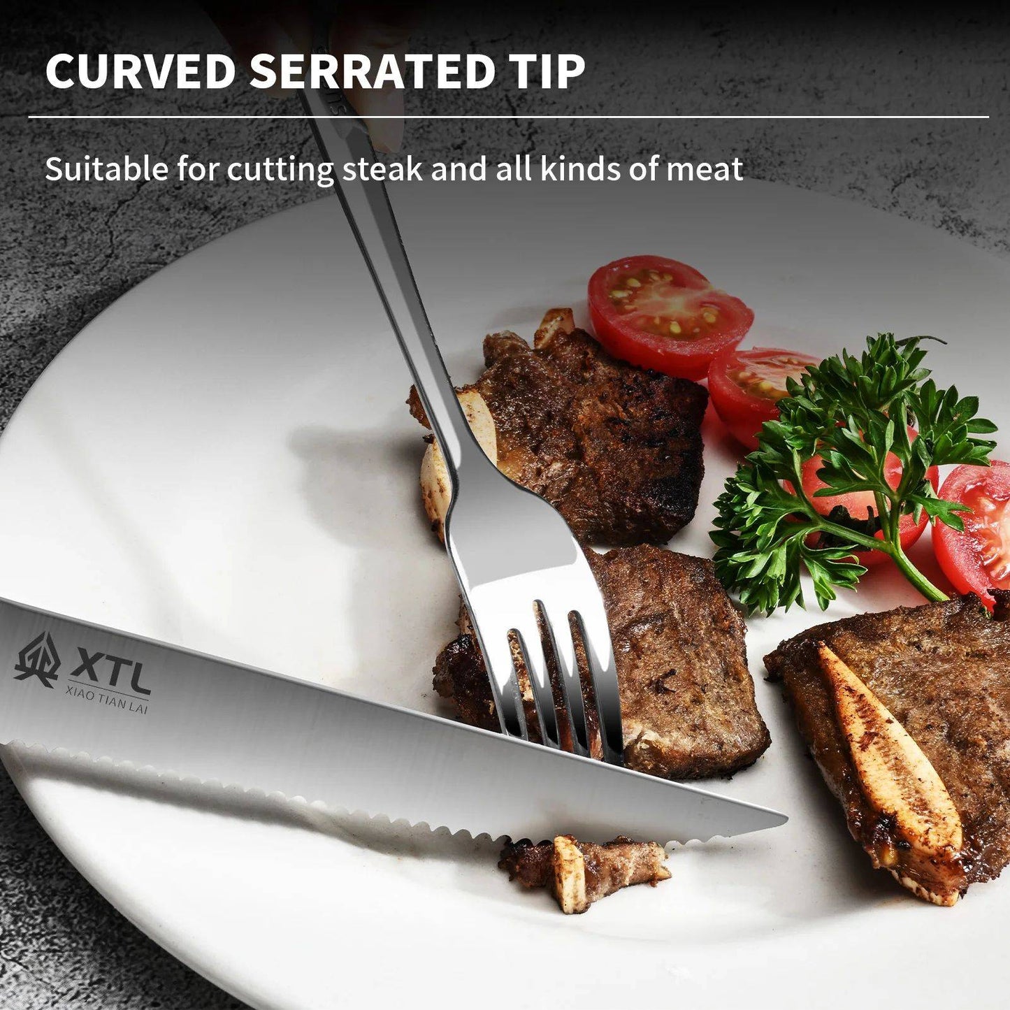 Conjunto de Facas para Carne 4/6/8 Peças Lâmina de Aço Inoxidável seiko Facas de Cozinha Afiadas Faca de Jantar Cortador de Carne Conjunto de Talheres