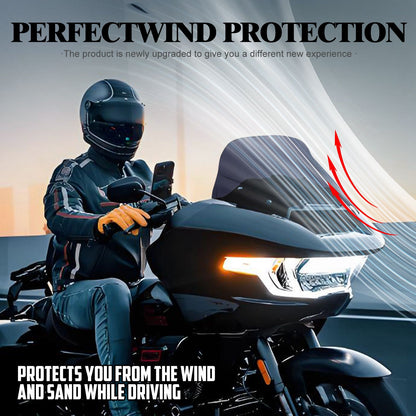 Para-brisa de motocicleta 10" Carenagem Defletor de vento Para-brisa ABS para Harley Touring CVO Road Glide 2023 2024 2025 FLTRX FLTRXSE