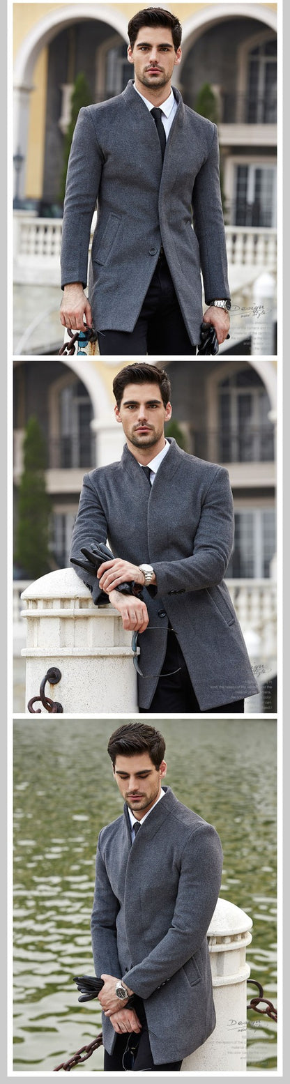 Oversized Men's Wool Overcoat 5XL High Quality Business Casual Winter Jacket Coat Men Clothing Woolen Coats A2F6009