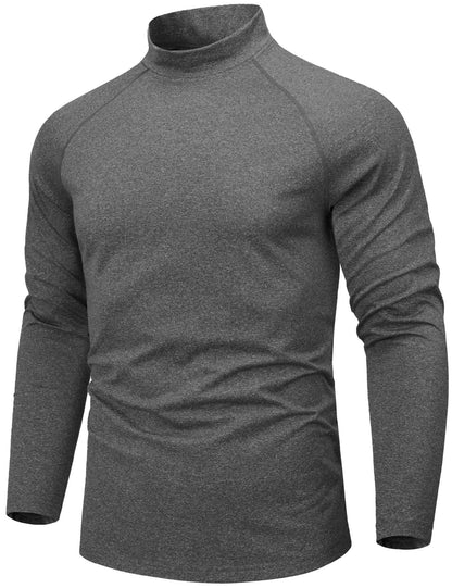 TACVASEN Men's Thermal Shirts Long Sleeve Micro-fleece Fleece Lined Base Layer Undershirts Athletic Warm Winter Workout Top