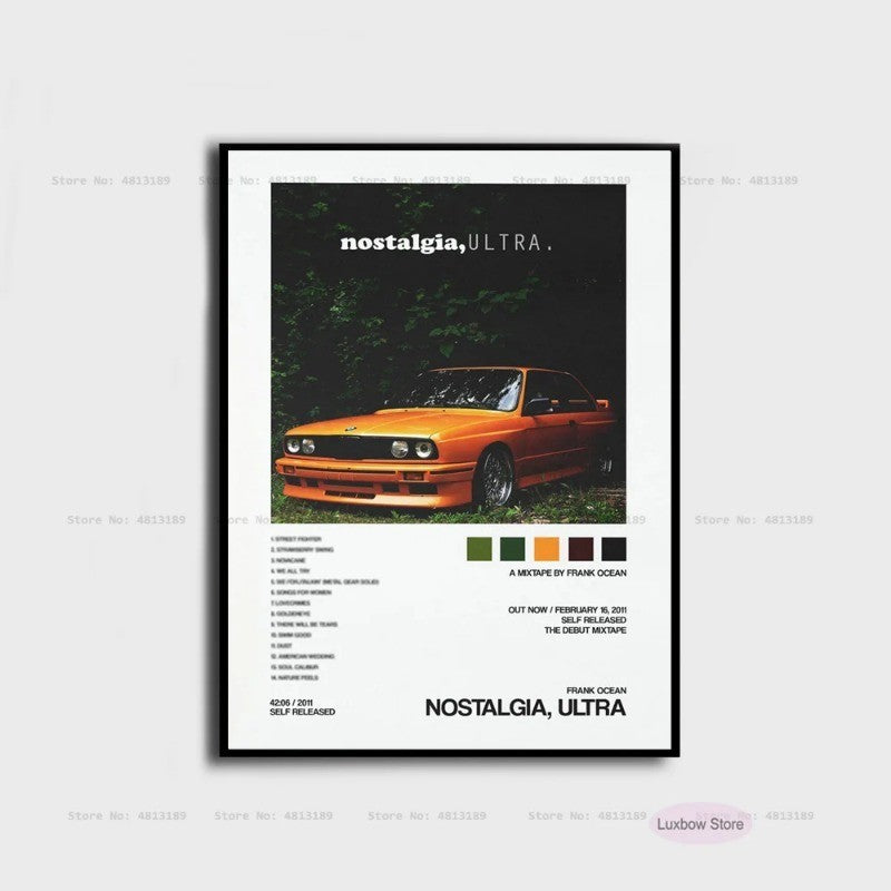 New Frank Poster Prints Ocean Blonde Nostalgia Ultra Hip Hop Music Album Canvas Painting Art Wall Picture Living Room Home Decor