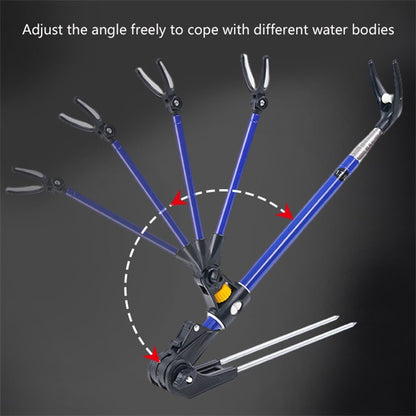 1.7M/2.1M/2.4M Novo Suporte de Vara de Pesca Telescópico de Aço Inoxidável Engrossado, Suporte de Vara de Pesca Dupla Finalidade, Suporte para Vara de Pesca