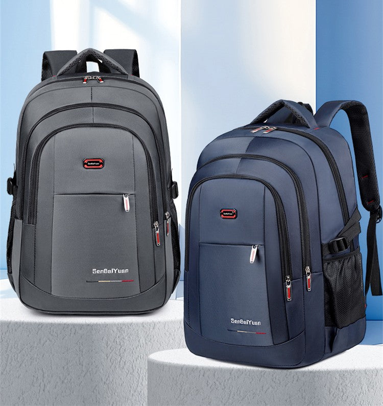 Spacious carry on backpack - adjustable shoulder straps, durable zipper closure, solid color design - perfect for travel, busine